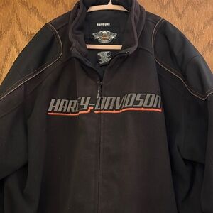 Harley-Davidson Black and Orange Bomber Jacket